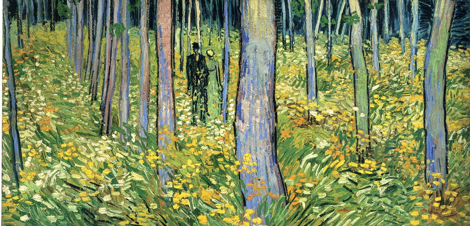 Undergrowth with two figures