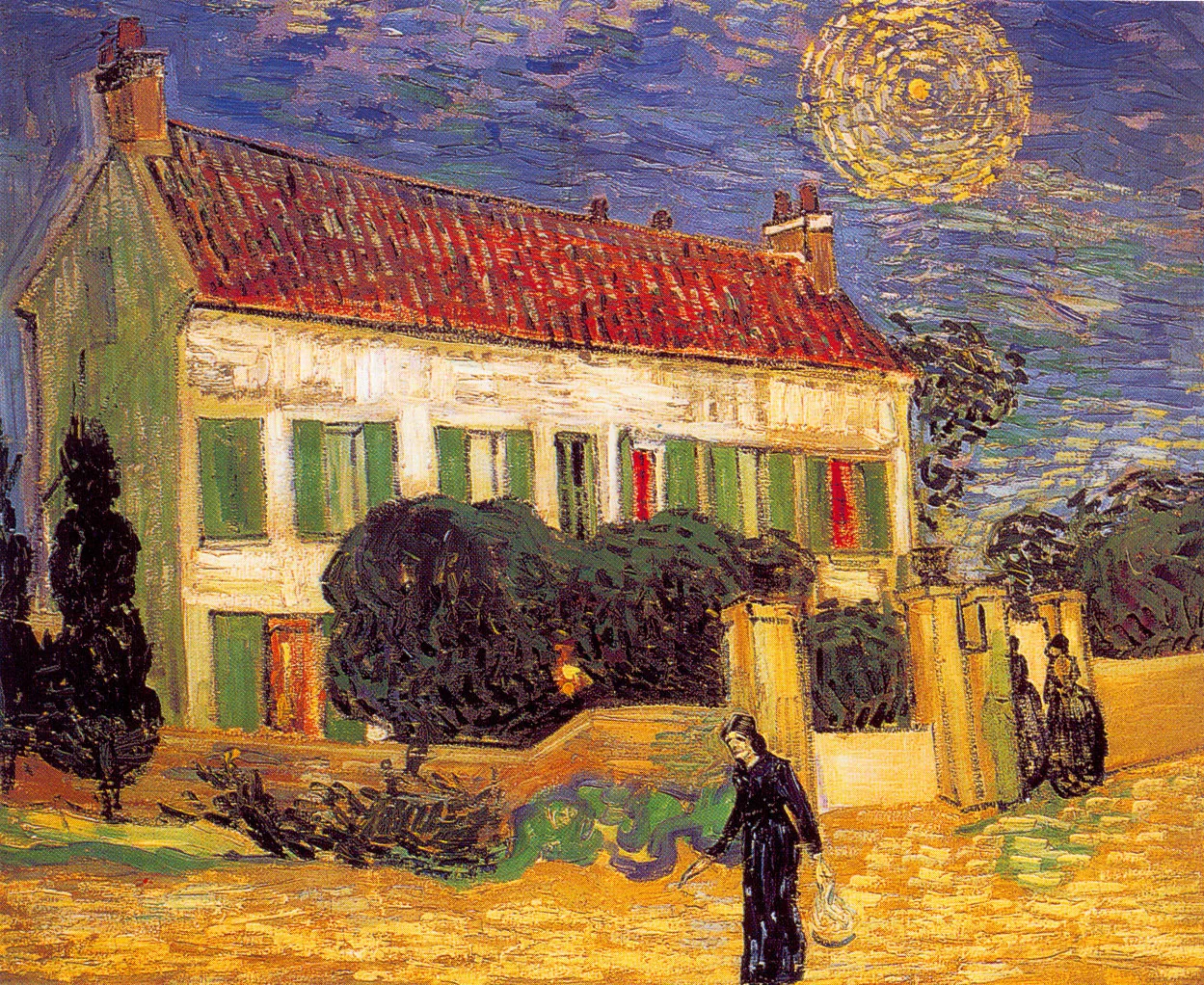 The white house at night
