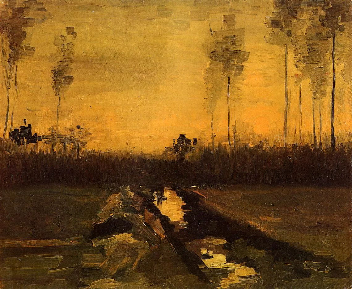 Landscape with ditch