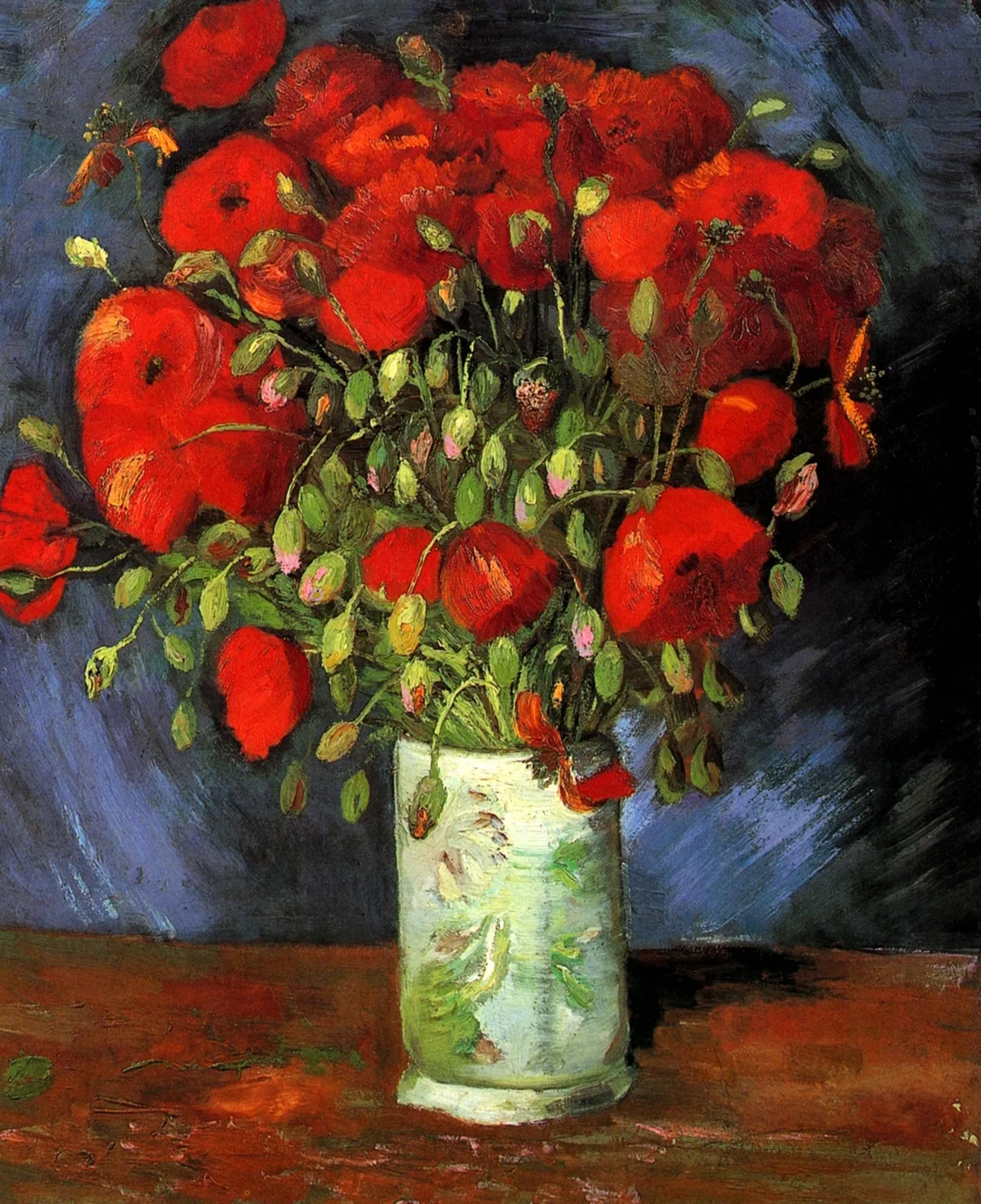Still life: red poppies