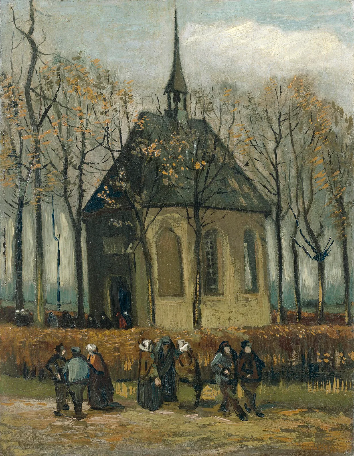 Coming out of church in Nuenen
