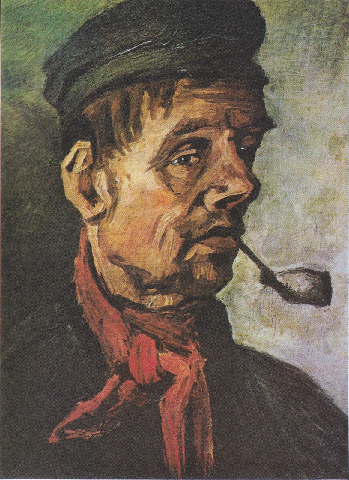 Head of a peasant with a pipe: half profile to the right