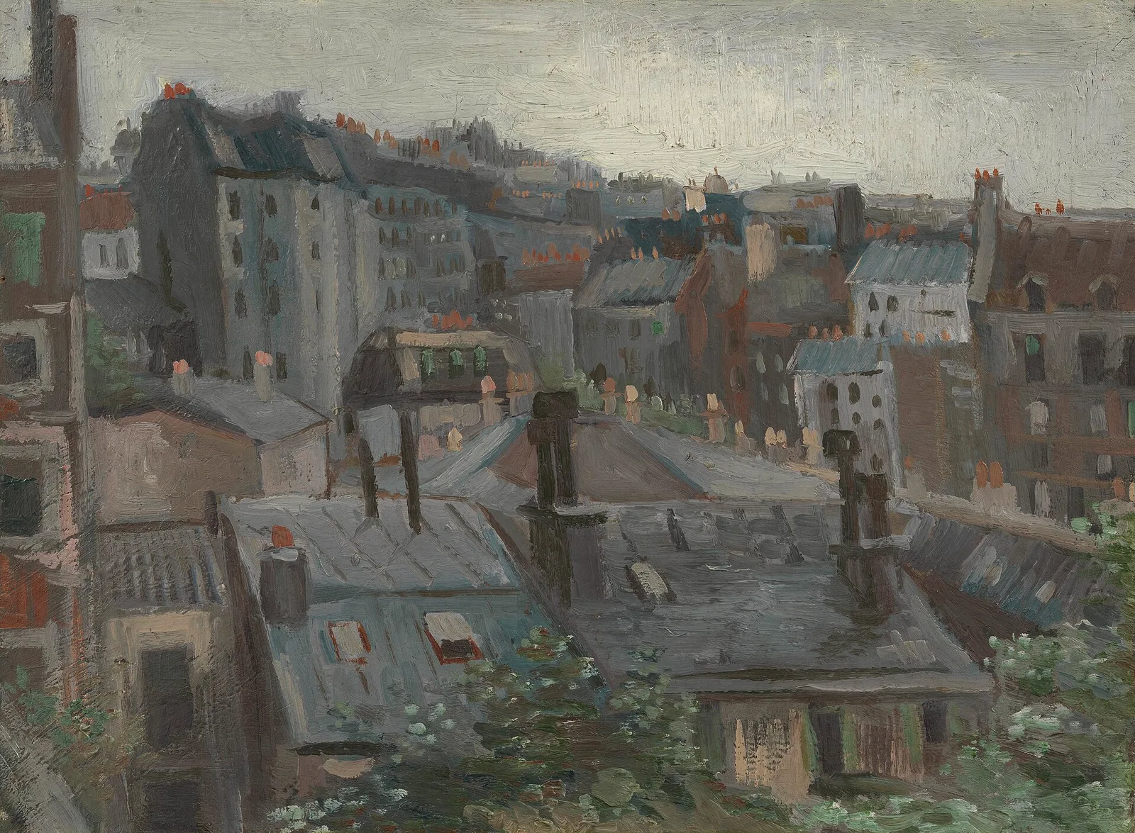 View of rooftops in Paris