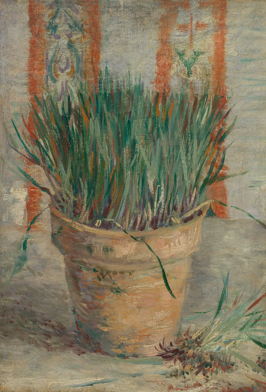 Still life: pot with chive