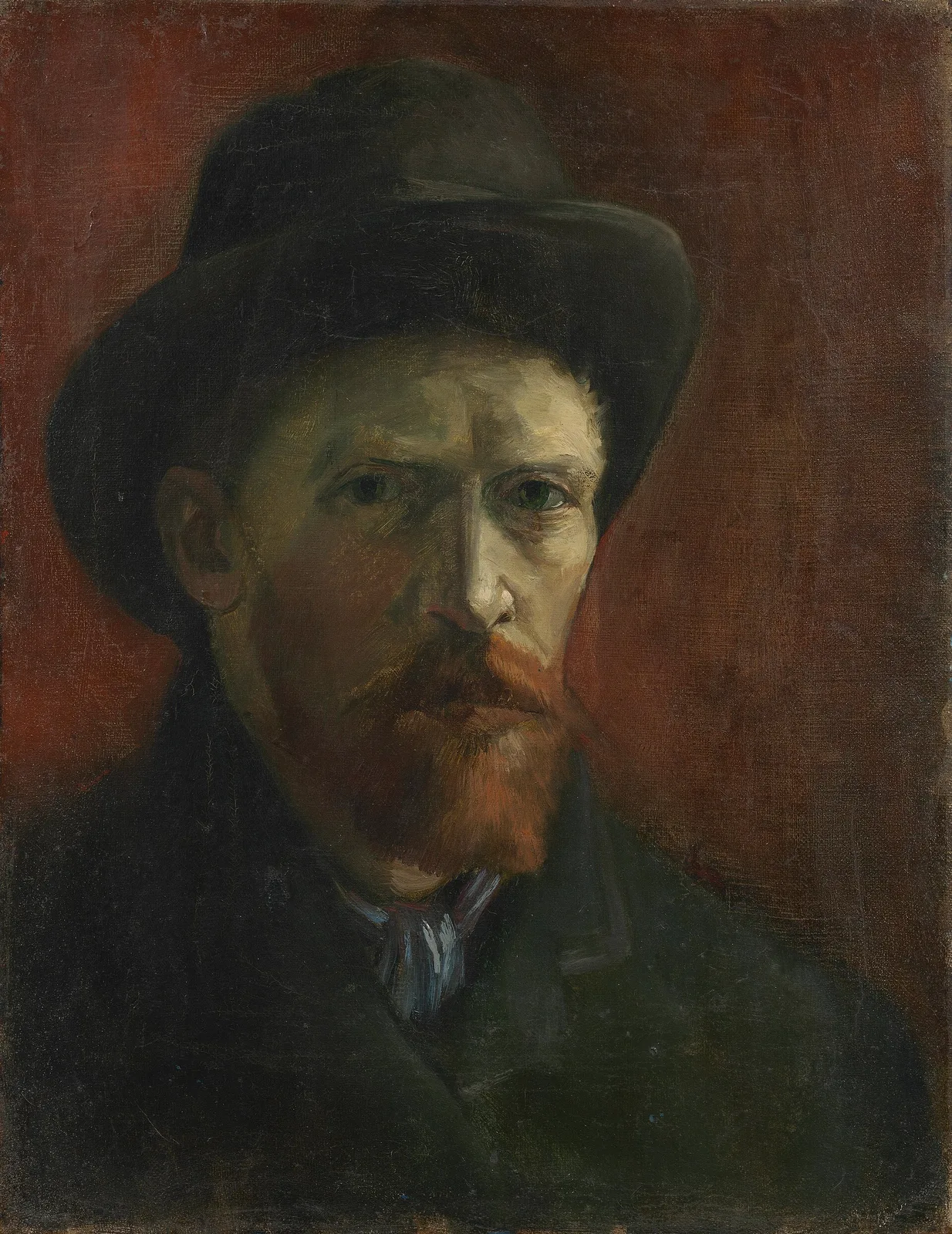 Self portrait with felt hat