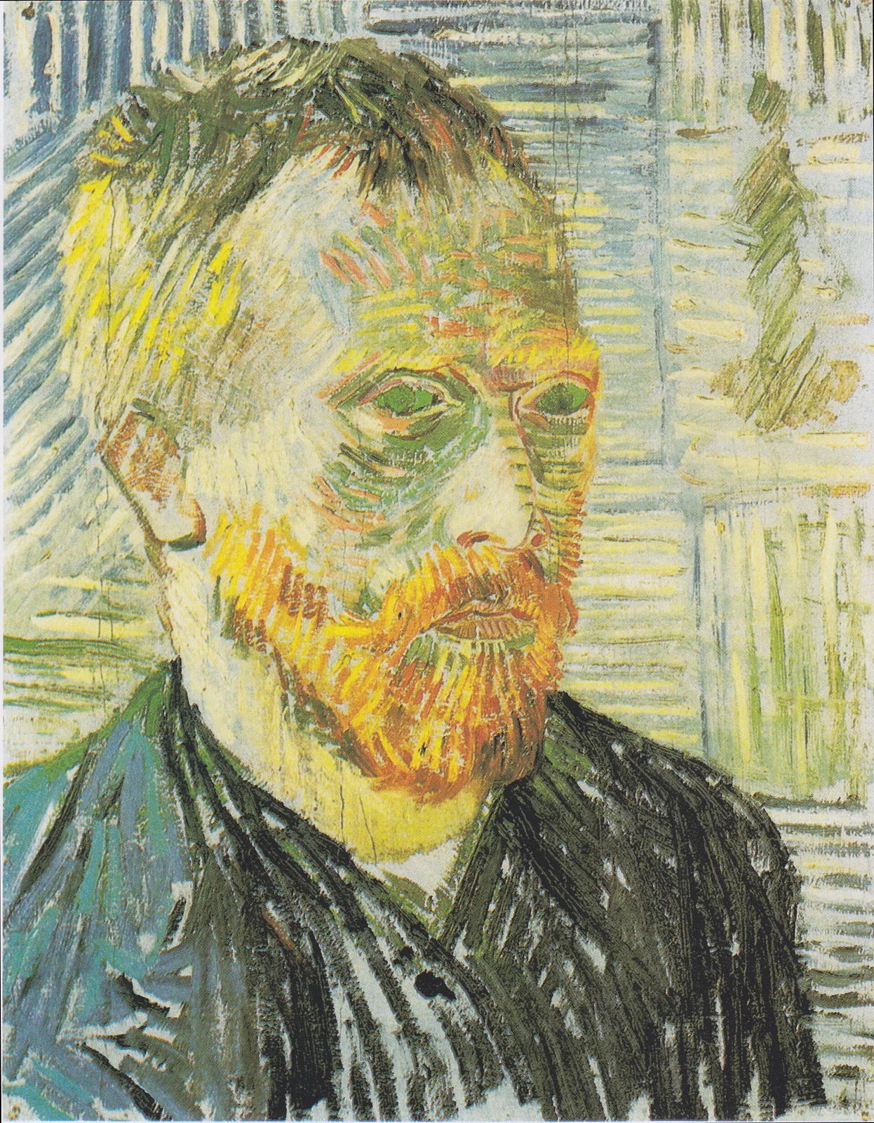 Self portrait with a Japanese print