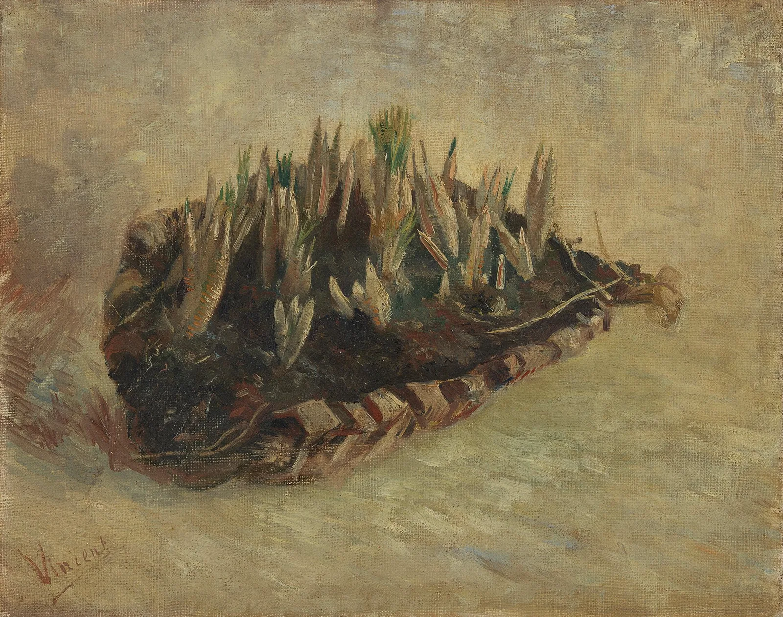 Still life: a basket of crocuses