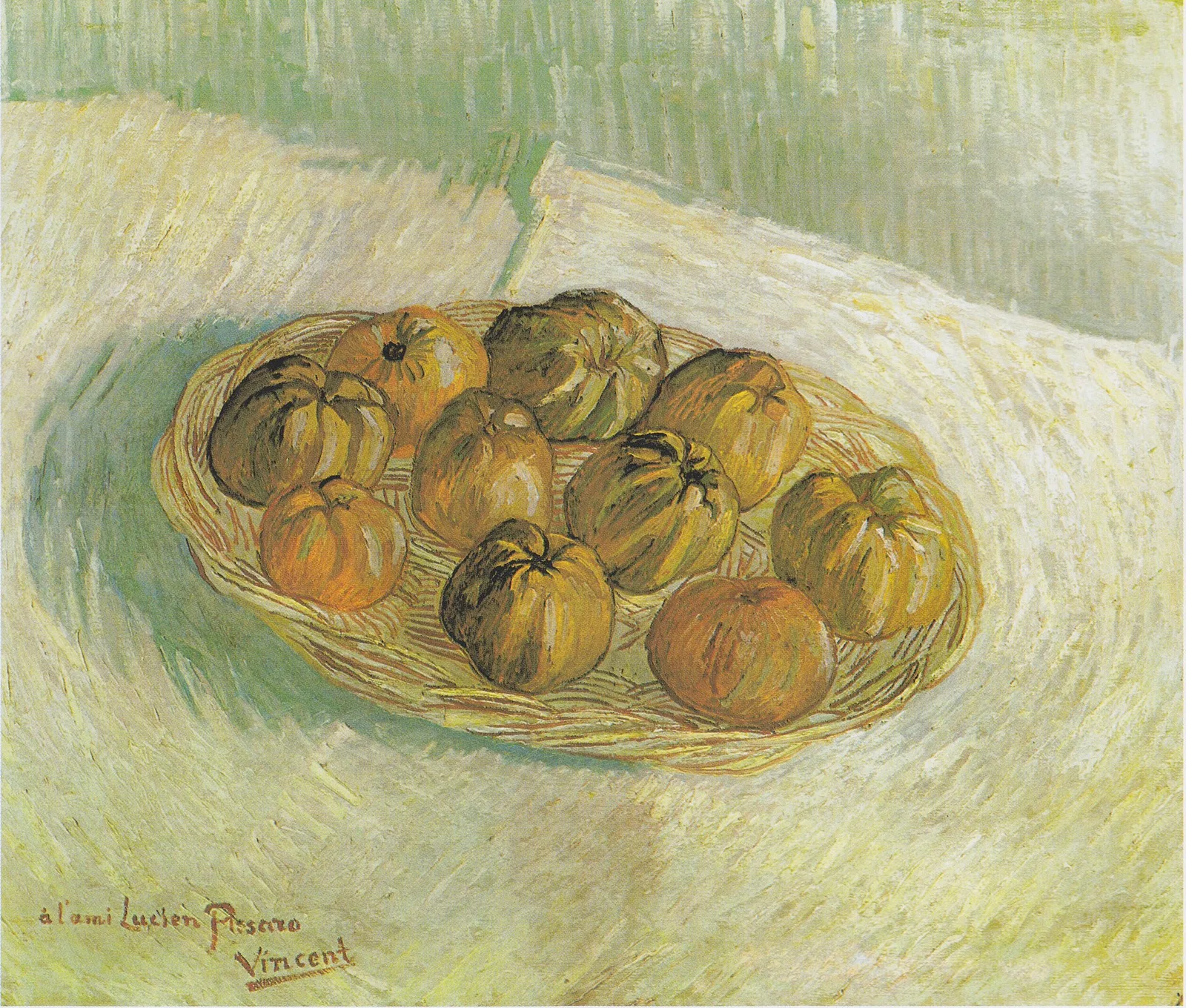 Still life: basket of apples