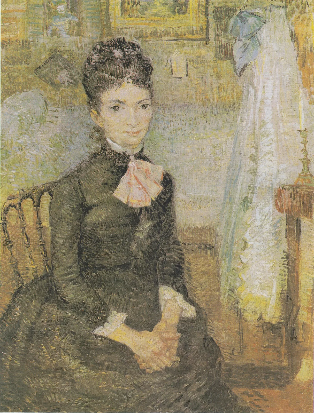 Woman with cradle