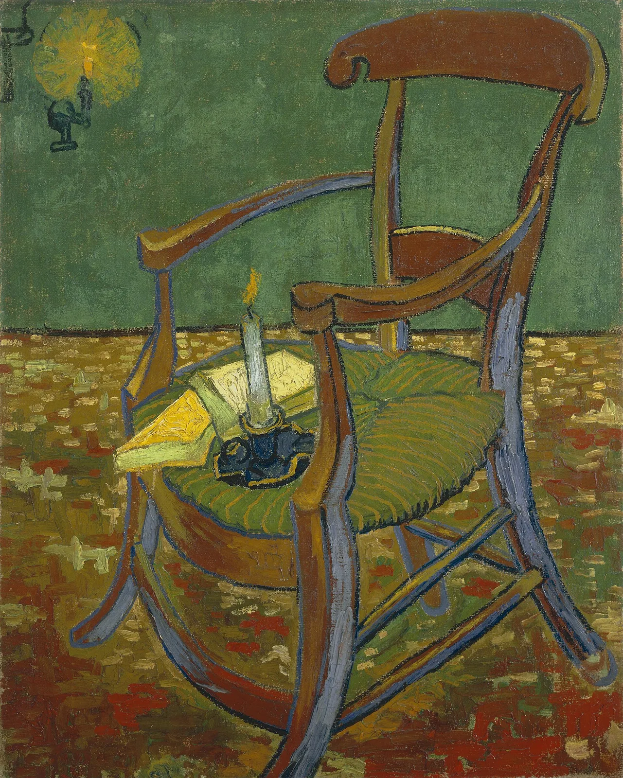 Gauguin's armchair, candle and books [his empty chair]