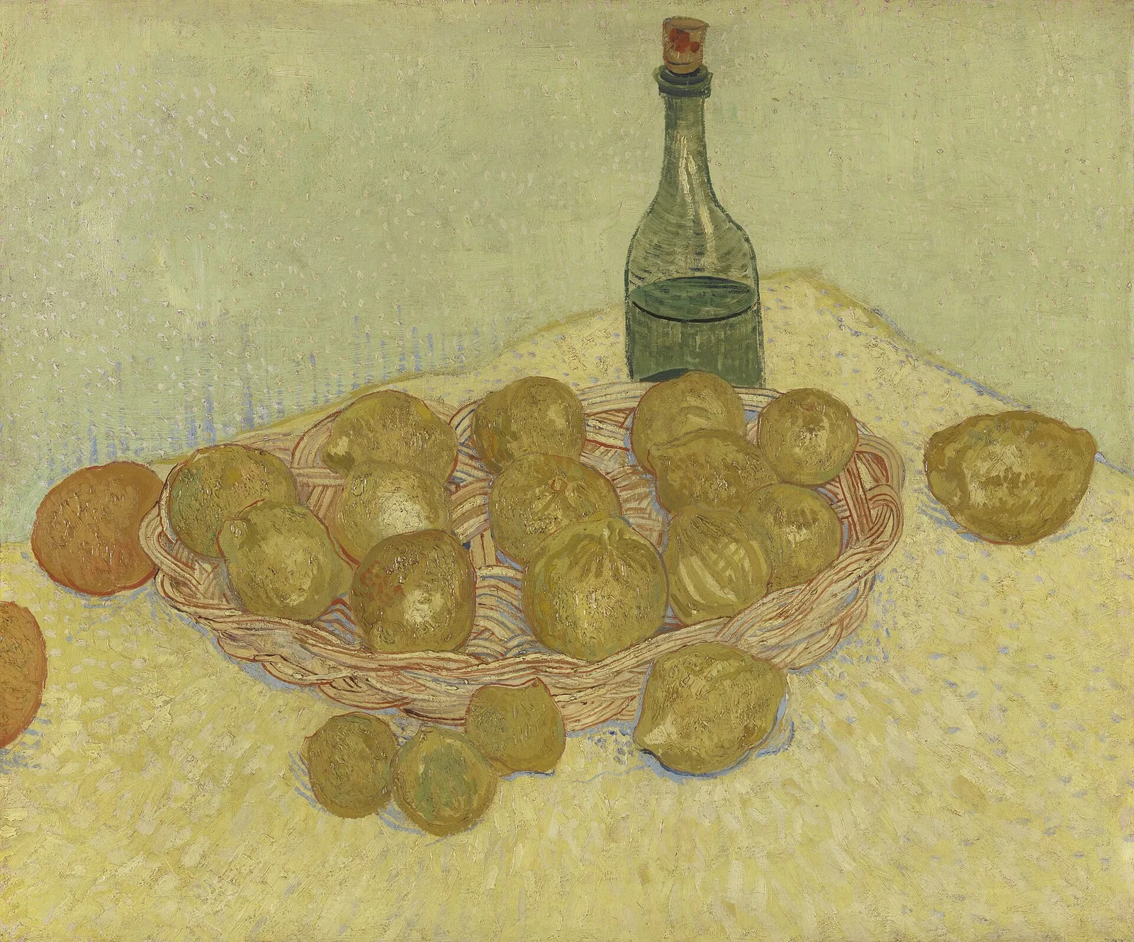 Still life: a basket of lemons