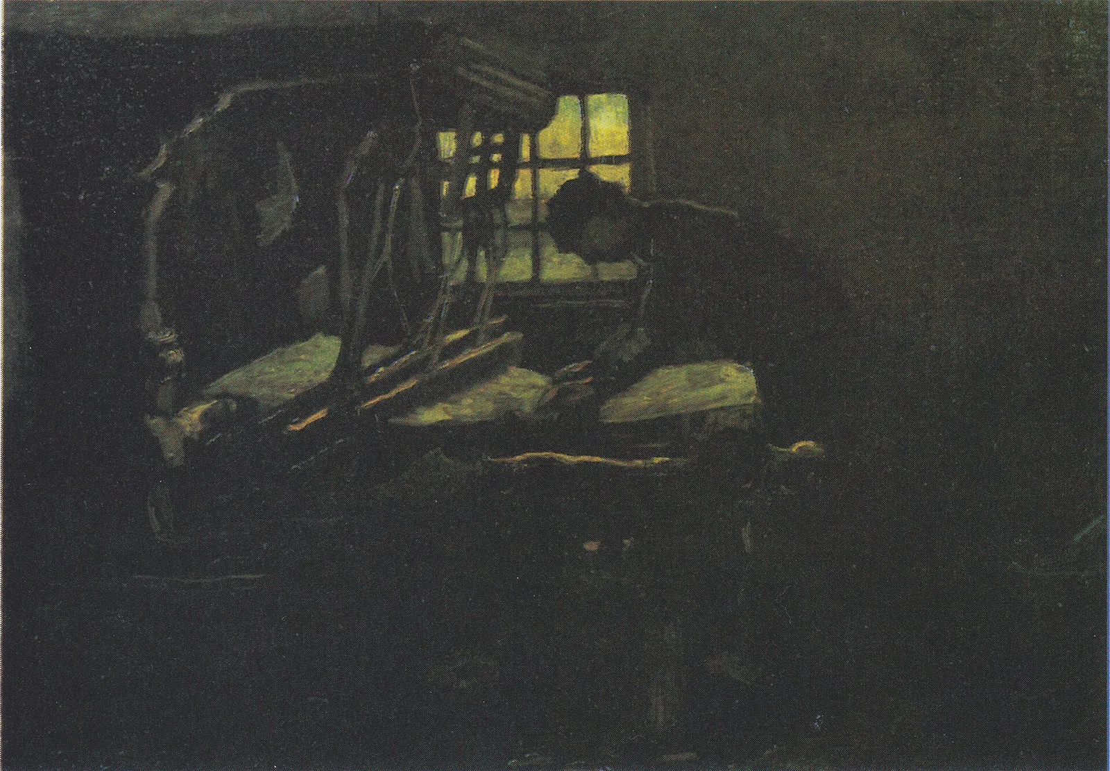 Weaver facing left: whole figure