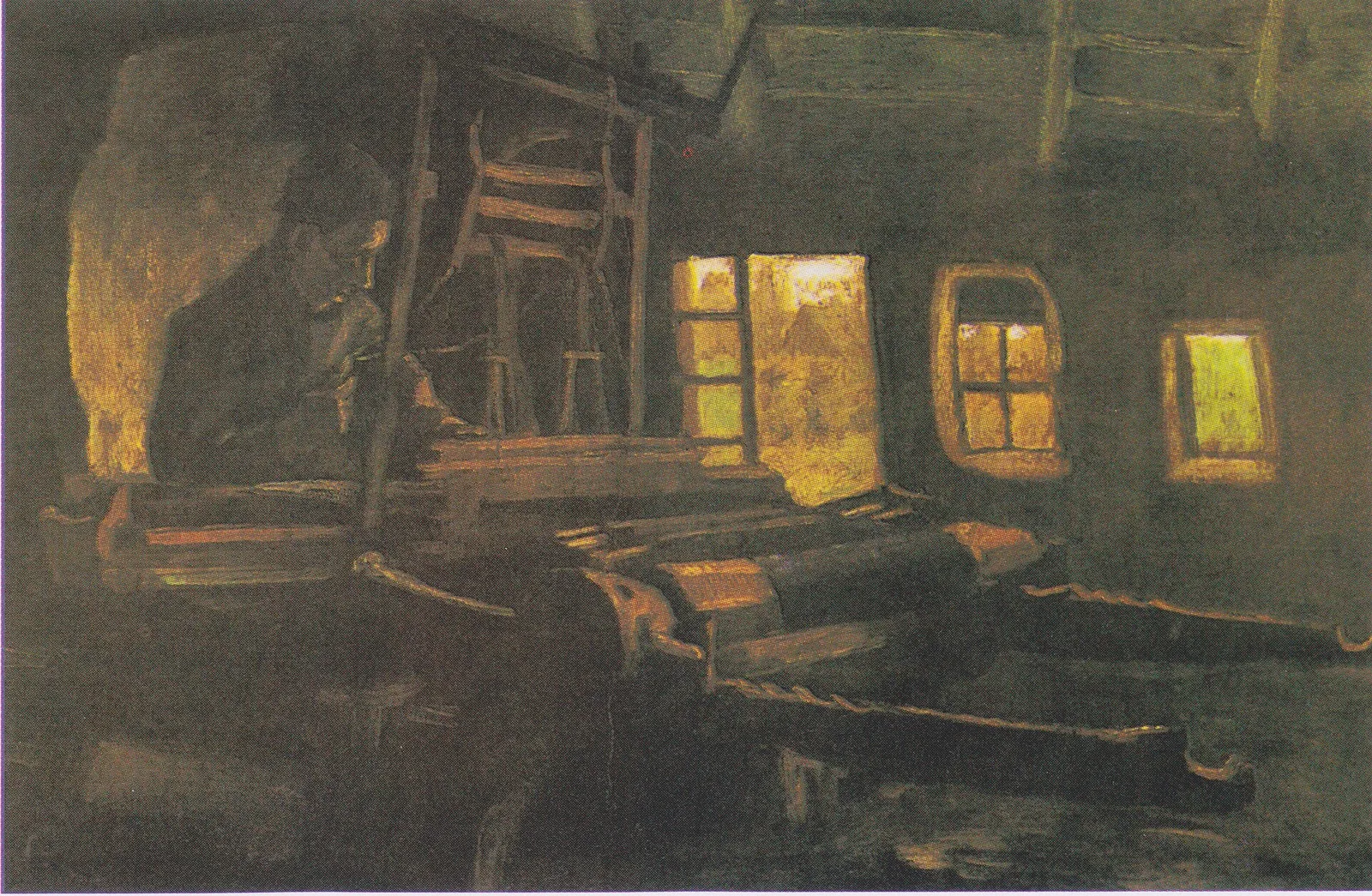 The weaver: interior with three windows