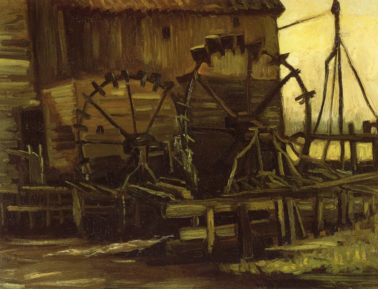 Water mill at Gennep: study of the wheels