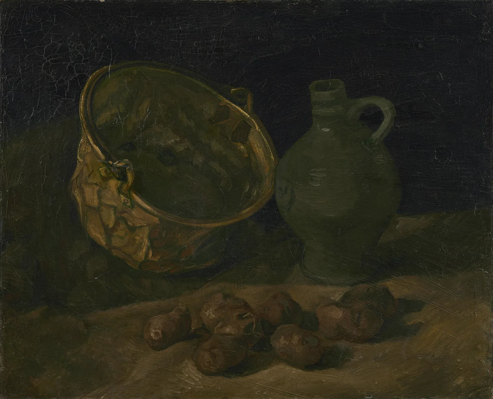 Still life with brass bowl