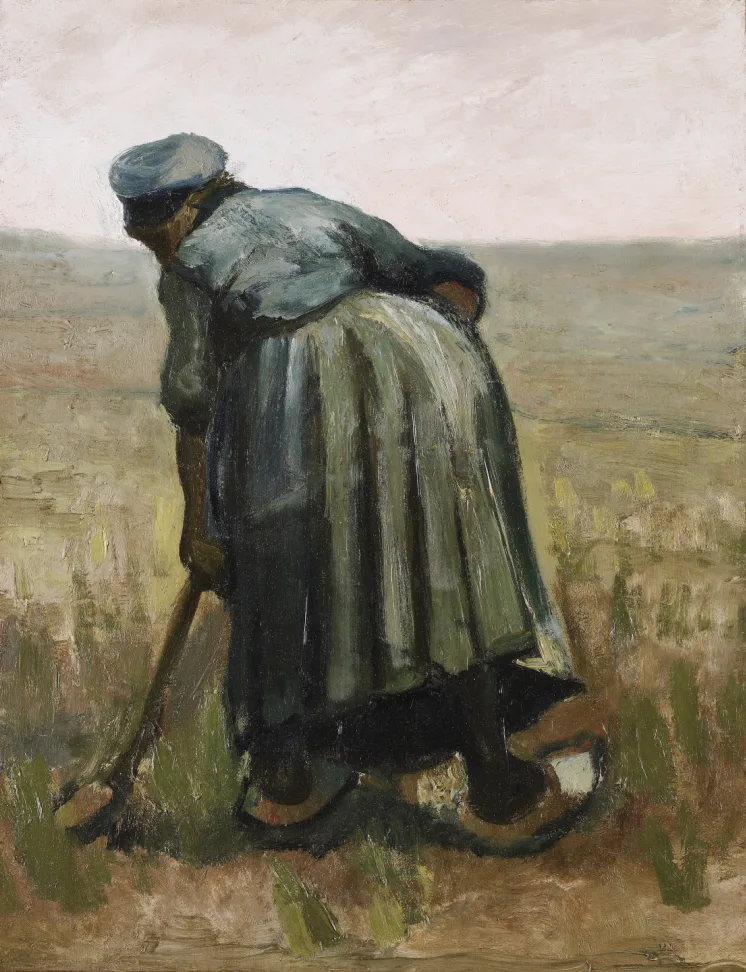 Peasant woman digging