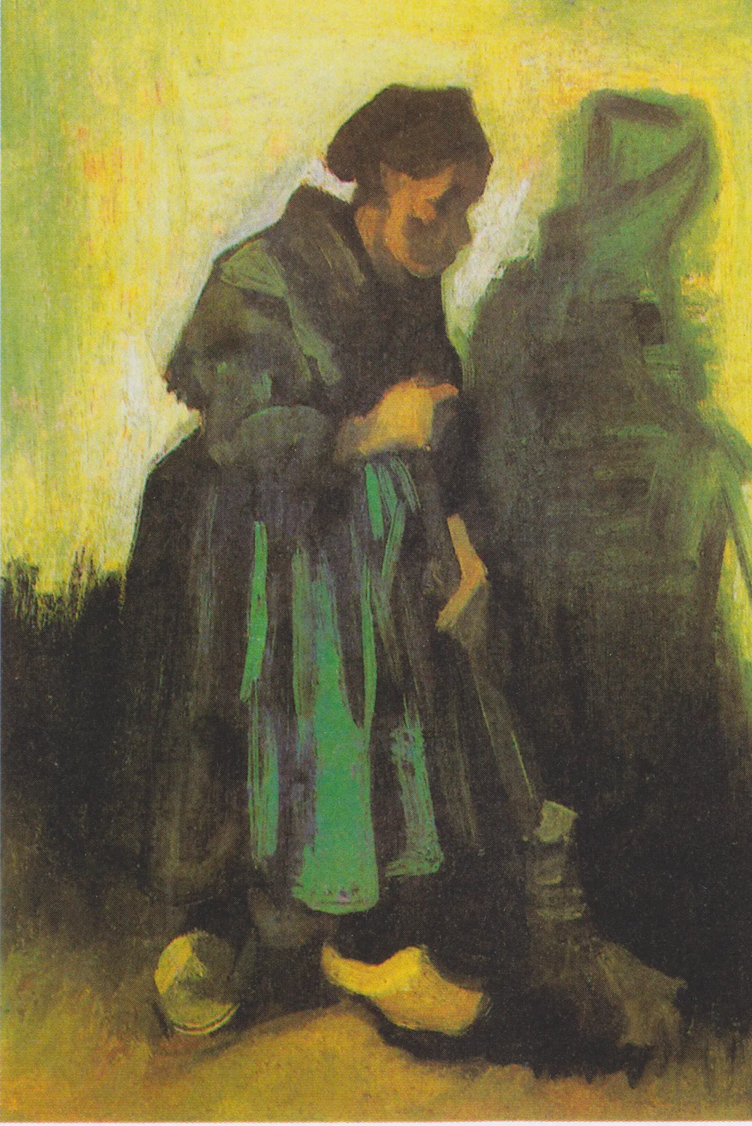Peasant woman sweeping