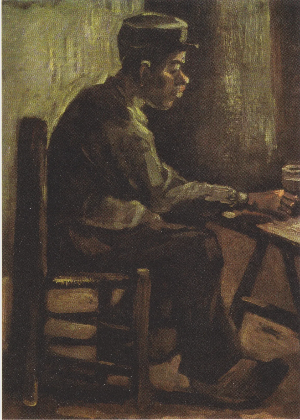 Peasant seated at table [study for The potato eaters]