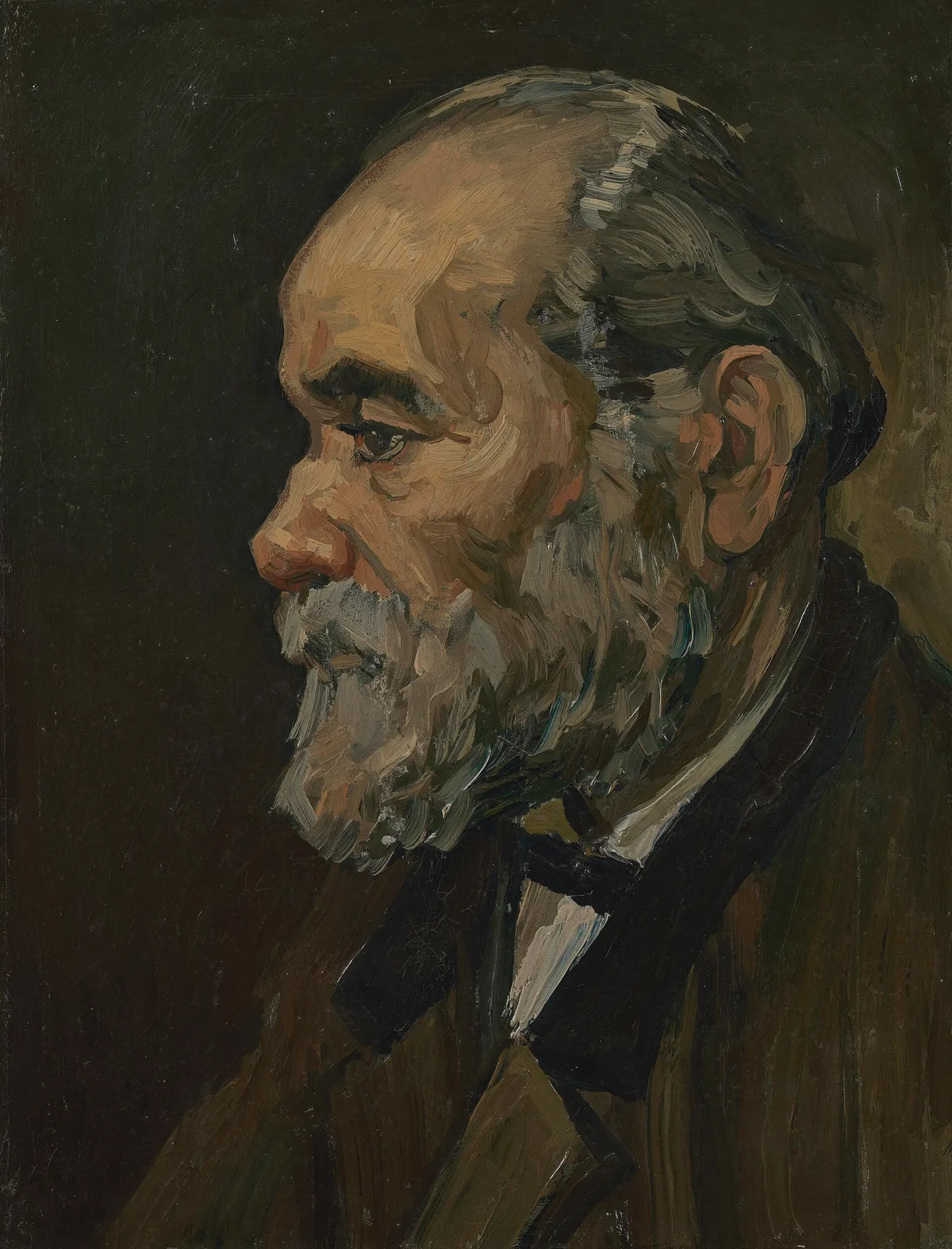 Head of an old man: left profile