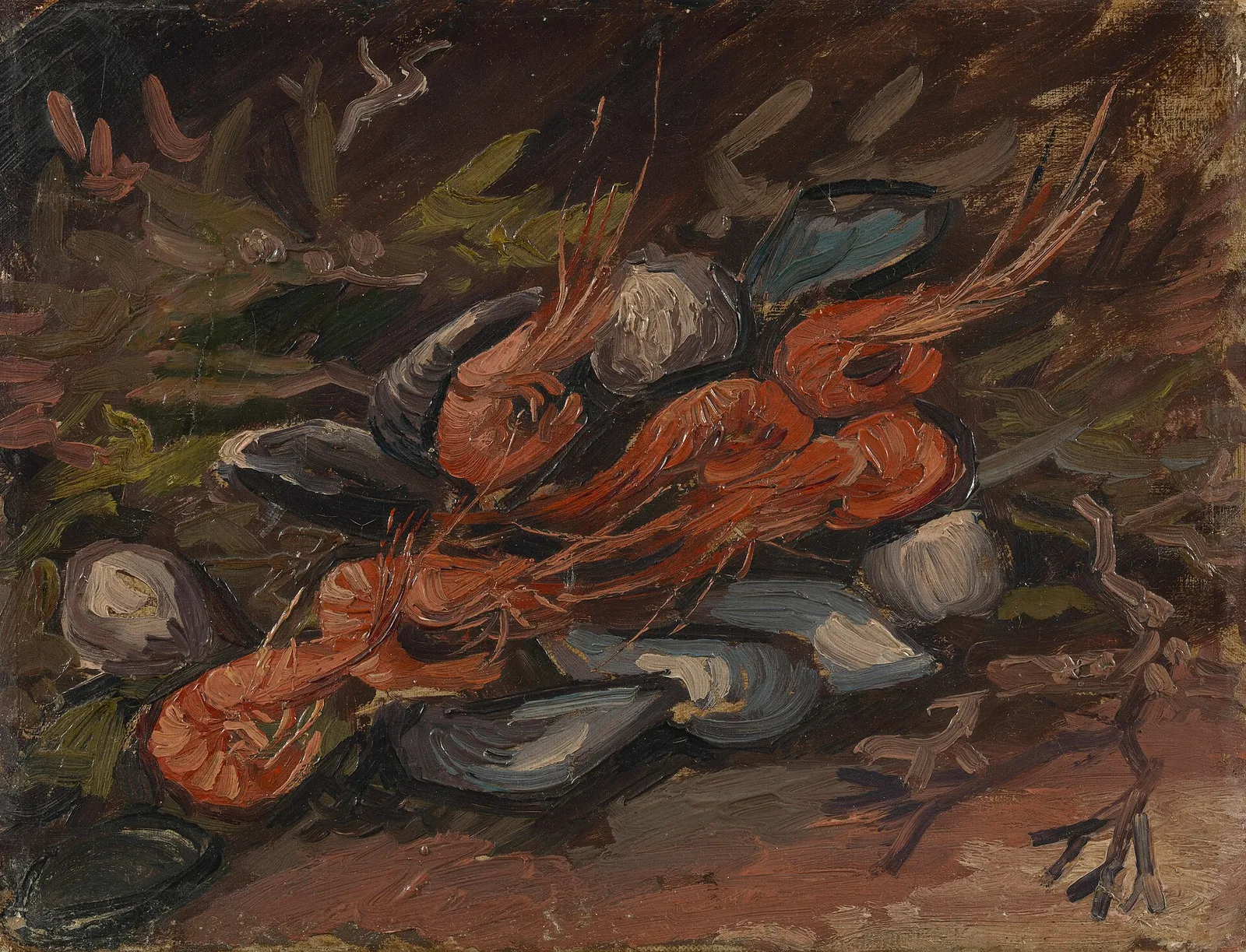 Mussels and shrimps