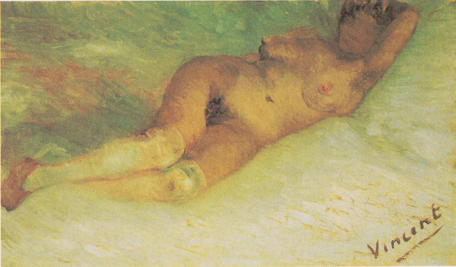 Nude woman reclining