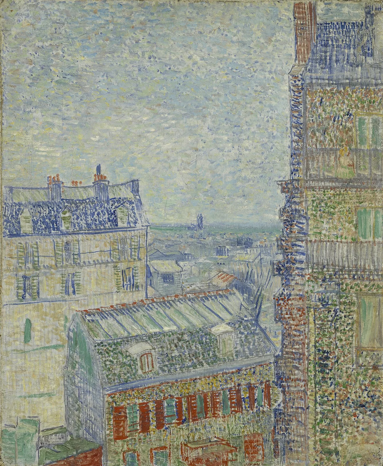 View from Vincent's room in the Rue Lepic