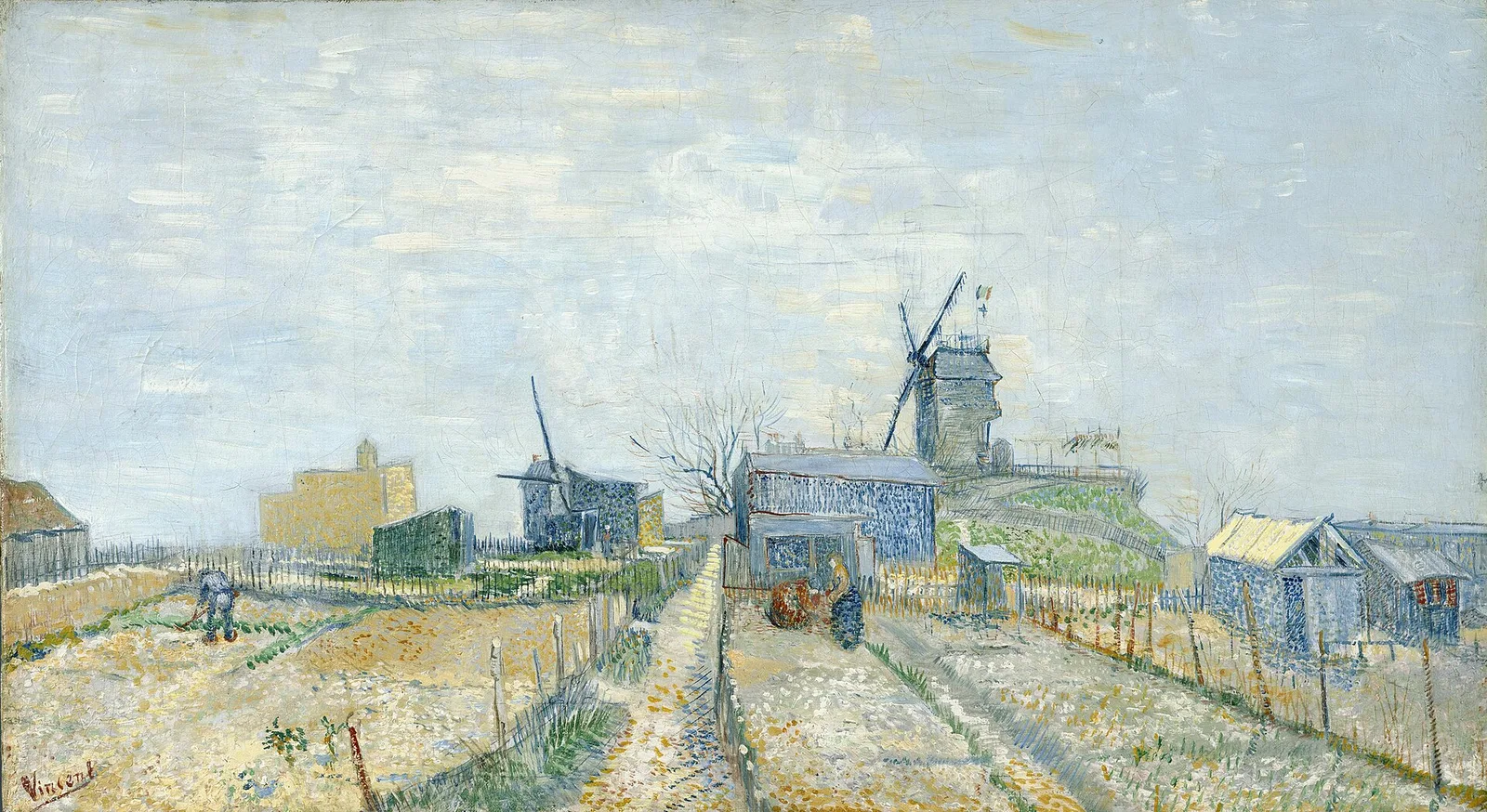 View of kitchen gardens on Montmartre