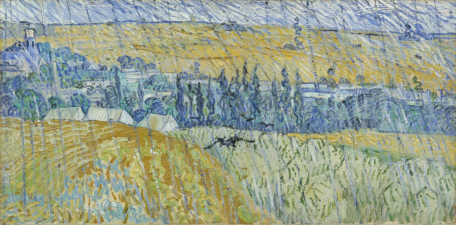 Landscape at Auvers in the rain