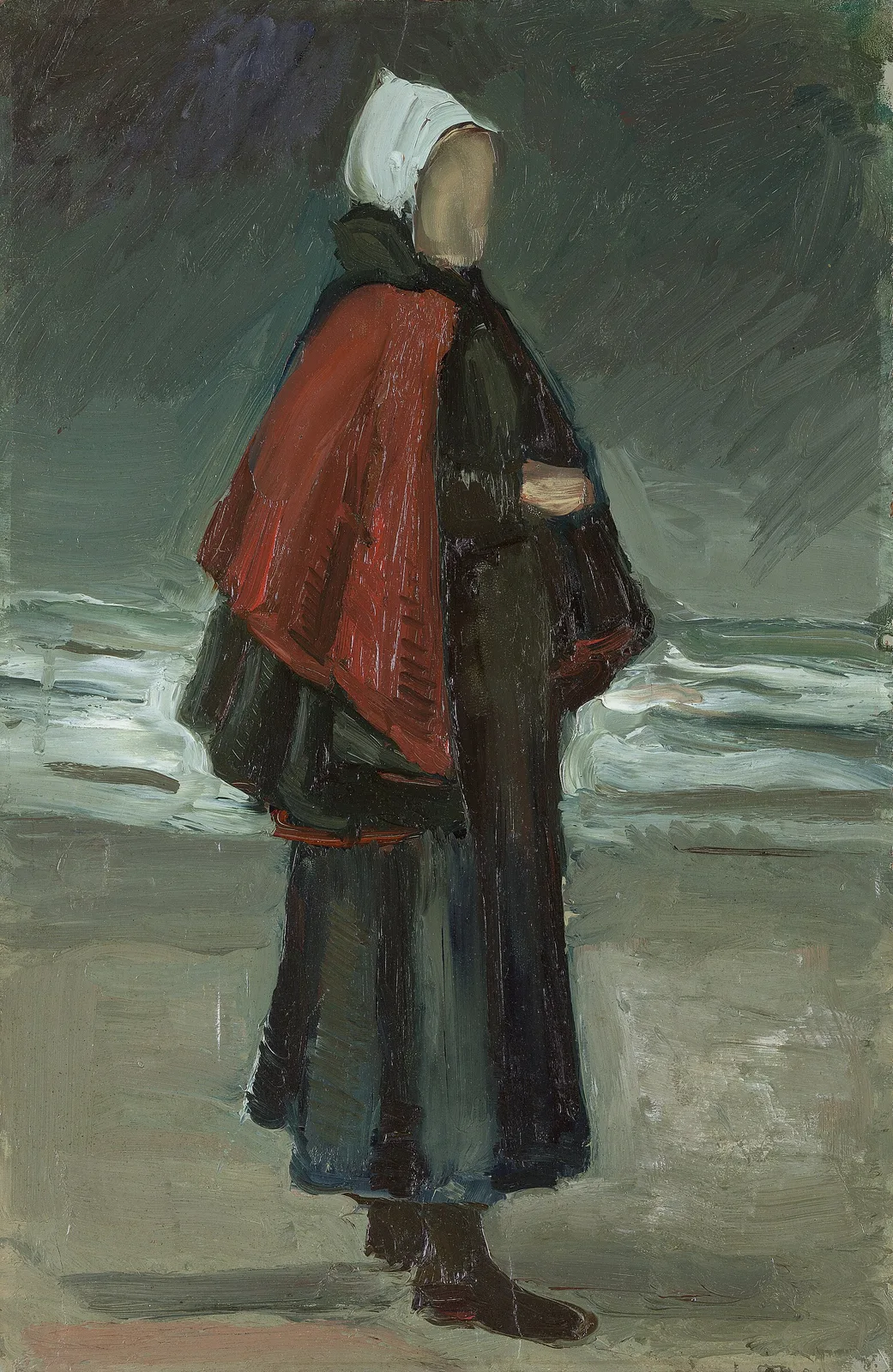 Fisherman's wife on the beach