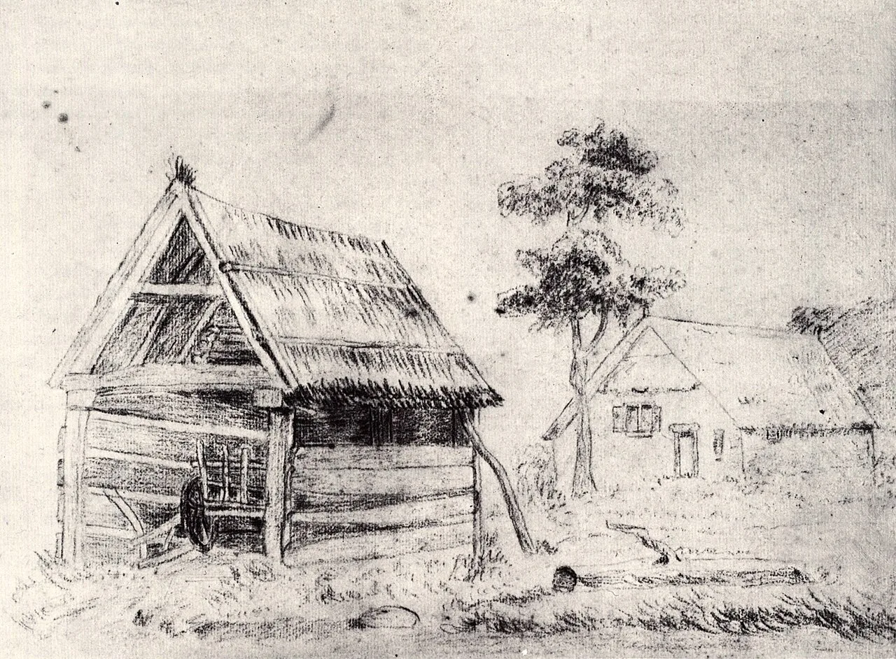 Barn and farmhouse