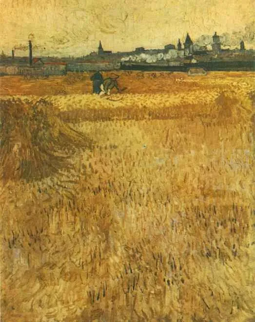 The mowers, Arles in the background