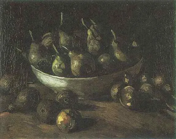Still life: bowl with pears