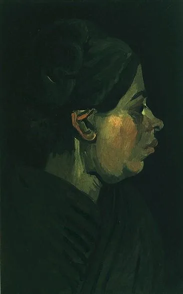 Head of a peasant woman: right profile