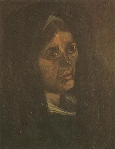 Peasant woman in a moss-green shawl