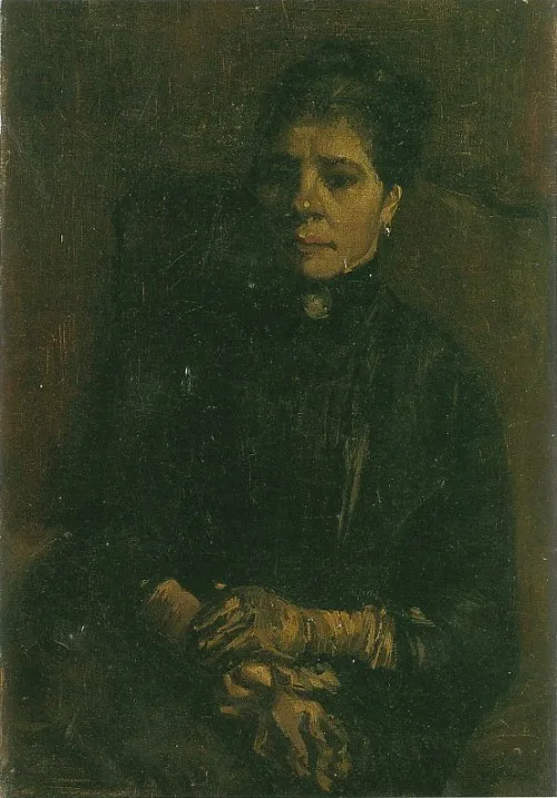 Portrait of a woman seated
