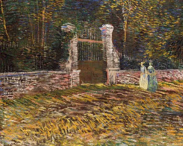 Entrance of Voyer-d'Argenson park at Asnières