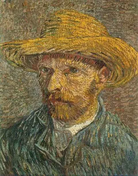 Self portrait with straw hat