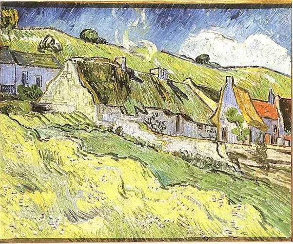 Cottages with thatched roofs