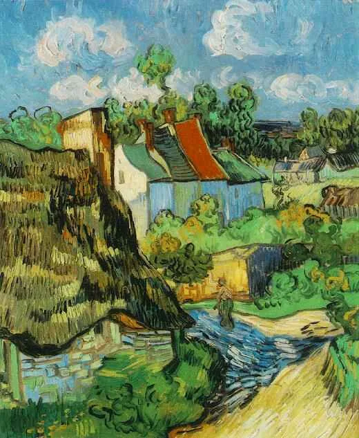 Houses at Auvers with one figure