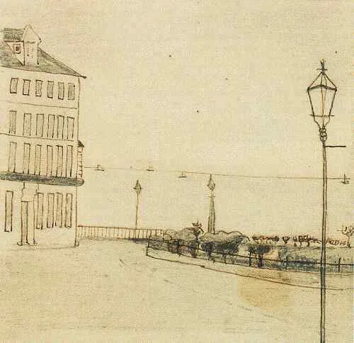 Square at Ramsgate [View fron the window of the boarding school]