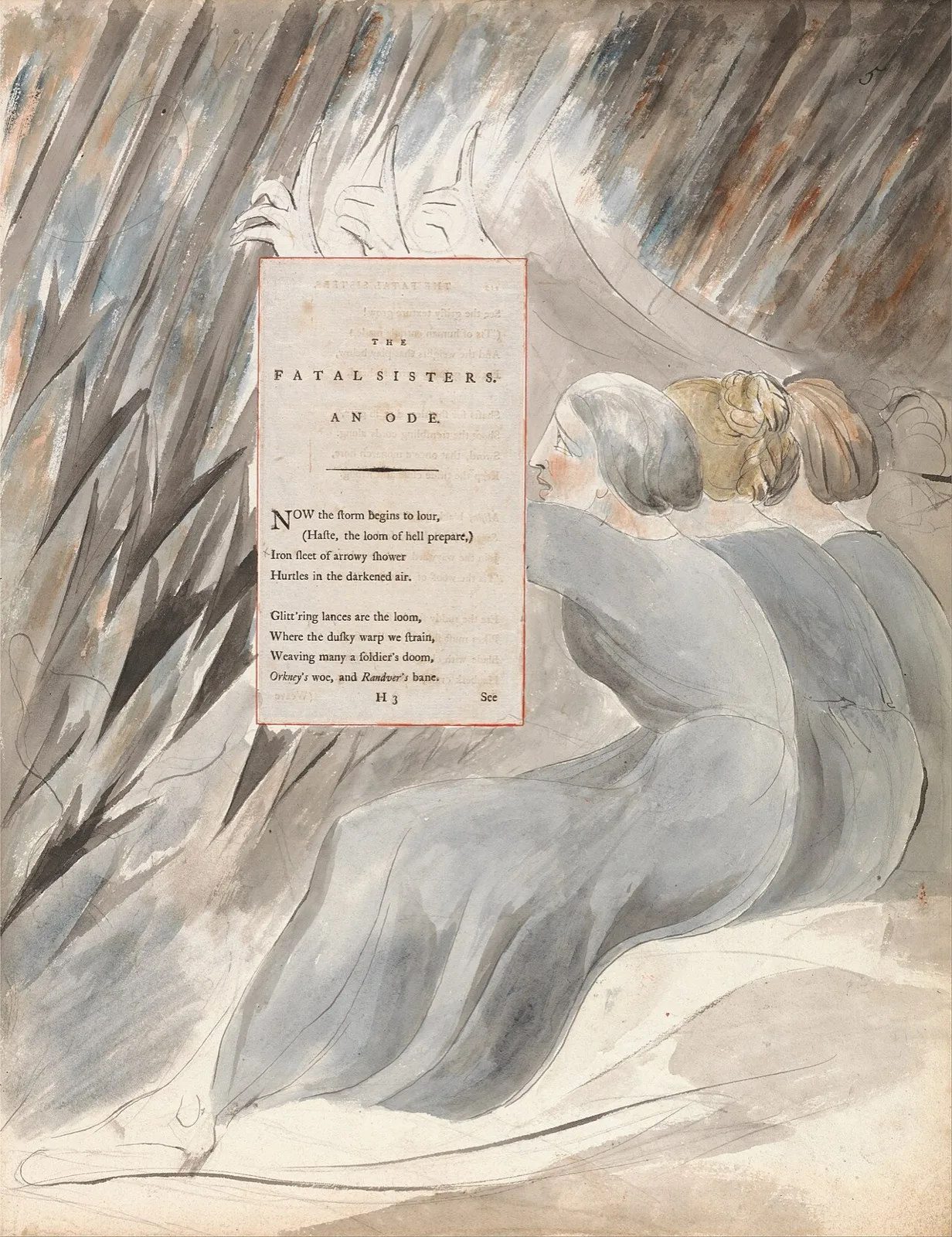 The Poems of Thomas Gray, Design 71, "The Fatal Sisters."