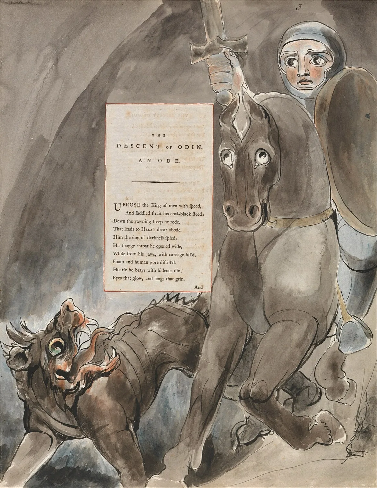 The Poems of Thomas Gray, Design 79, "The Descent of Odin."