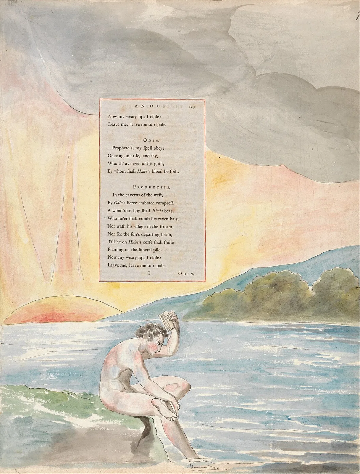 The Poems of Thomas Gray, Design 83, "The Descent of Odin."