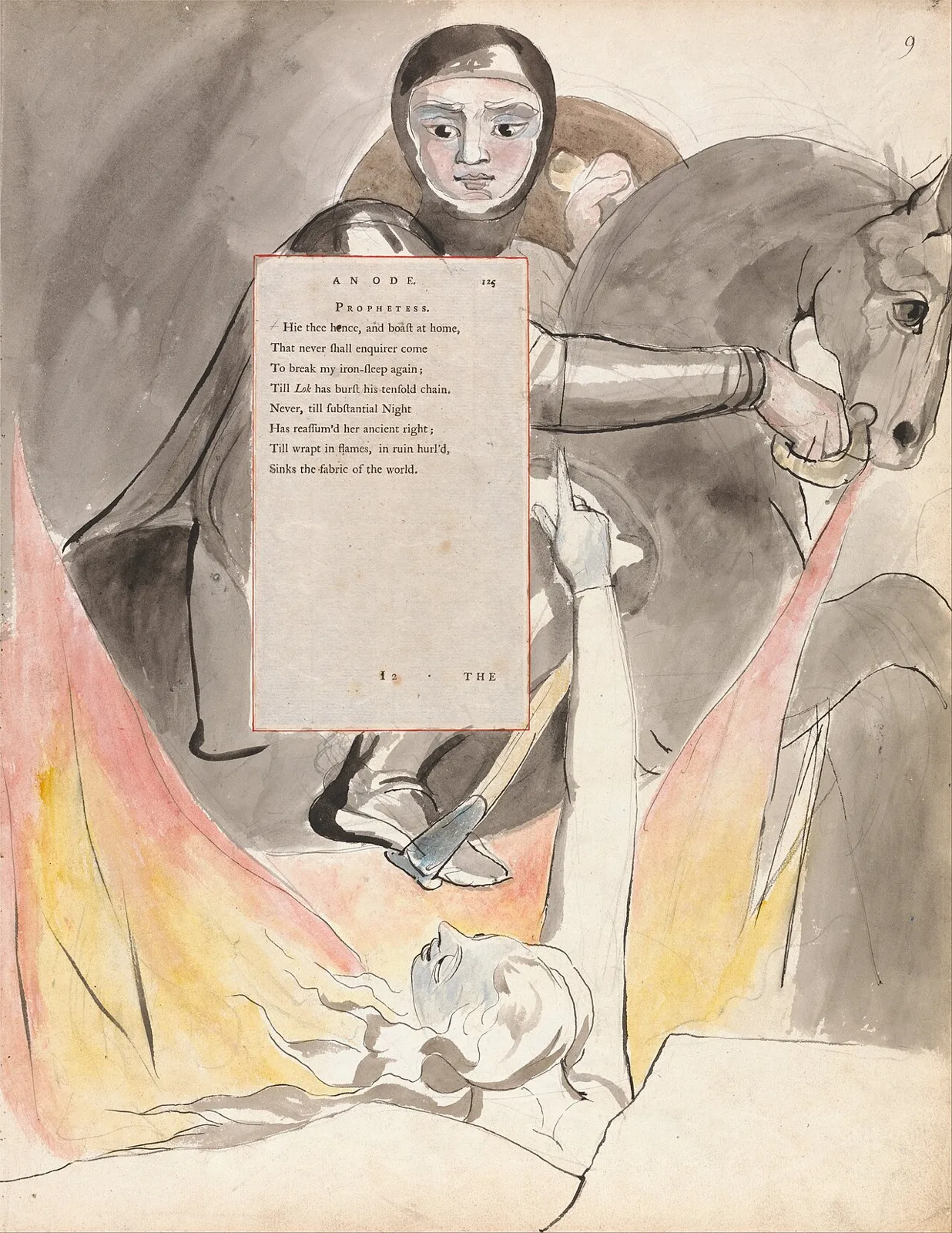 The Poems of Thomas Gray, Design 85, "The Descent of Odin."