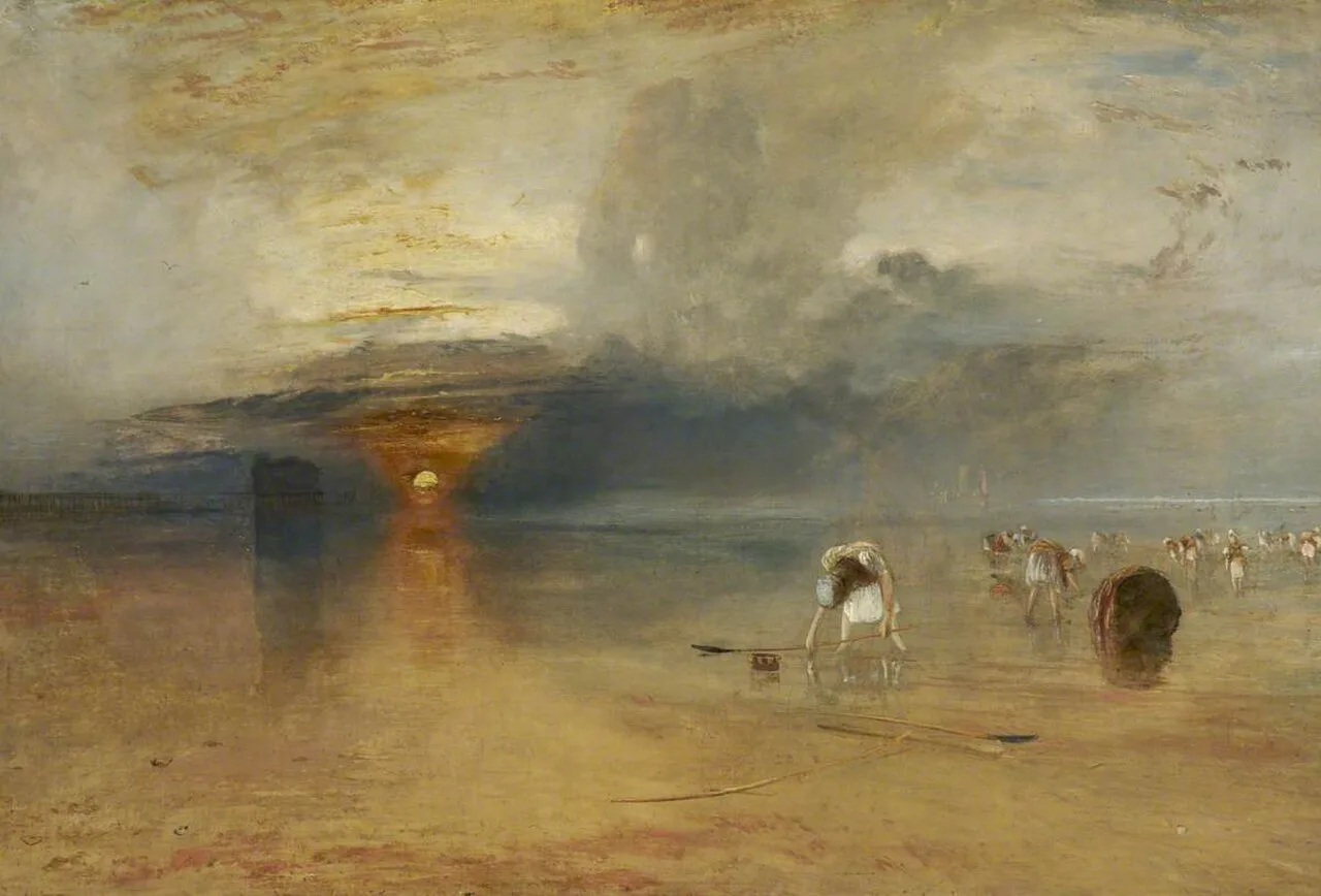 Calais Sands at Low Water - Poissards Collecting Bait