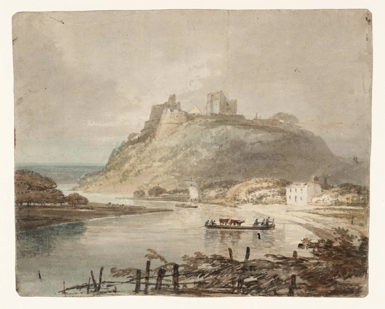 A Castle on a Hill above a River