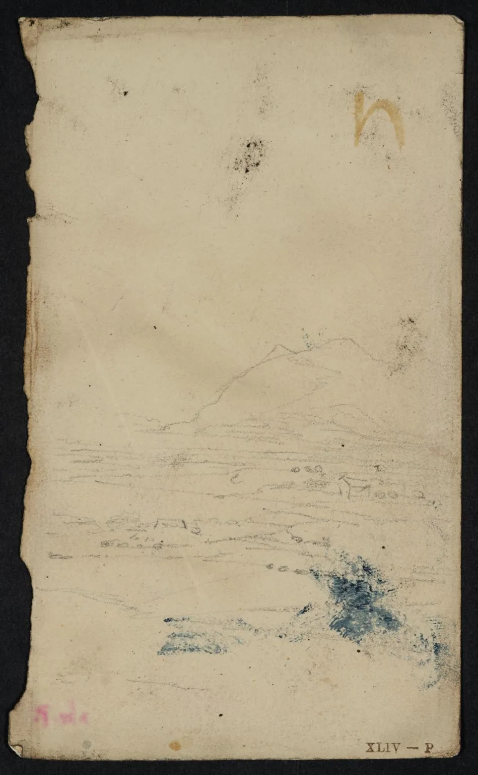 A Mountain Seen beyond Fields