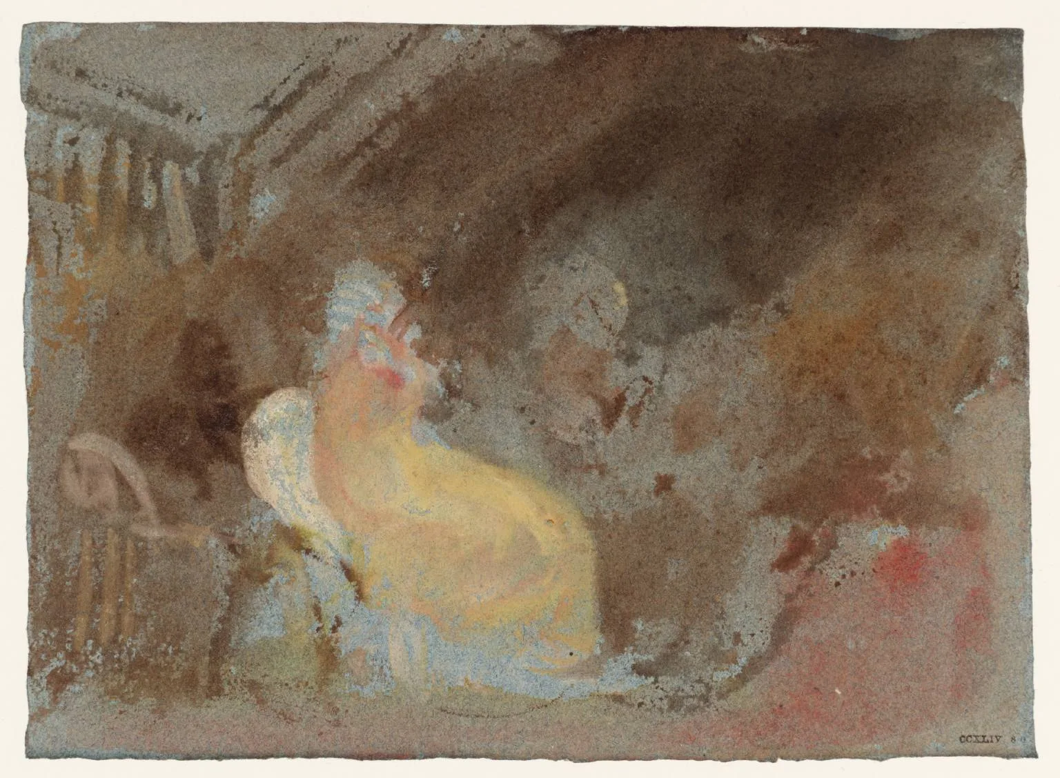 A Seated Figure in a Yellow Dress