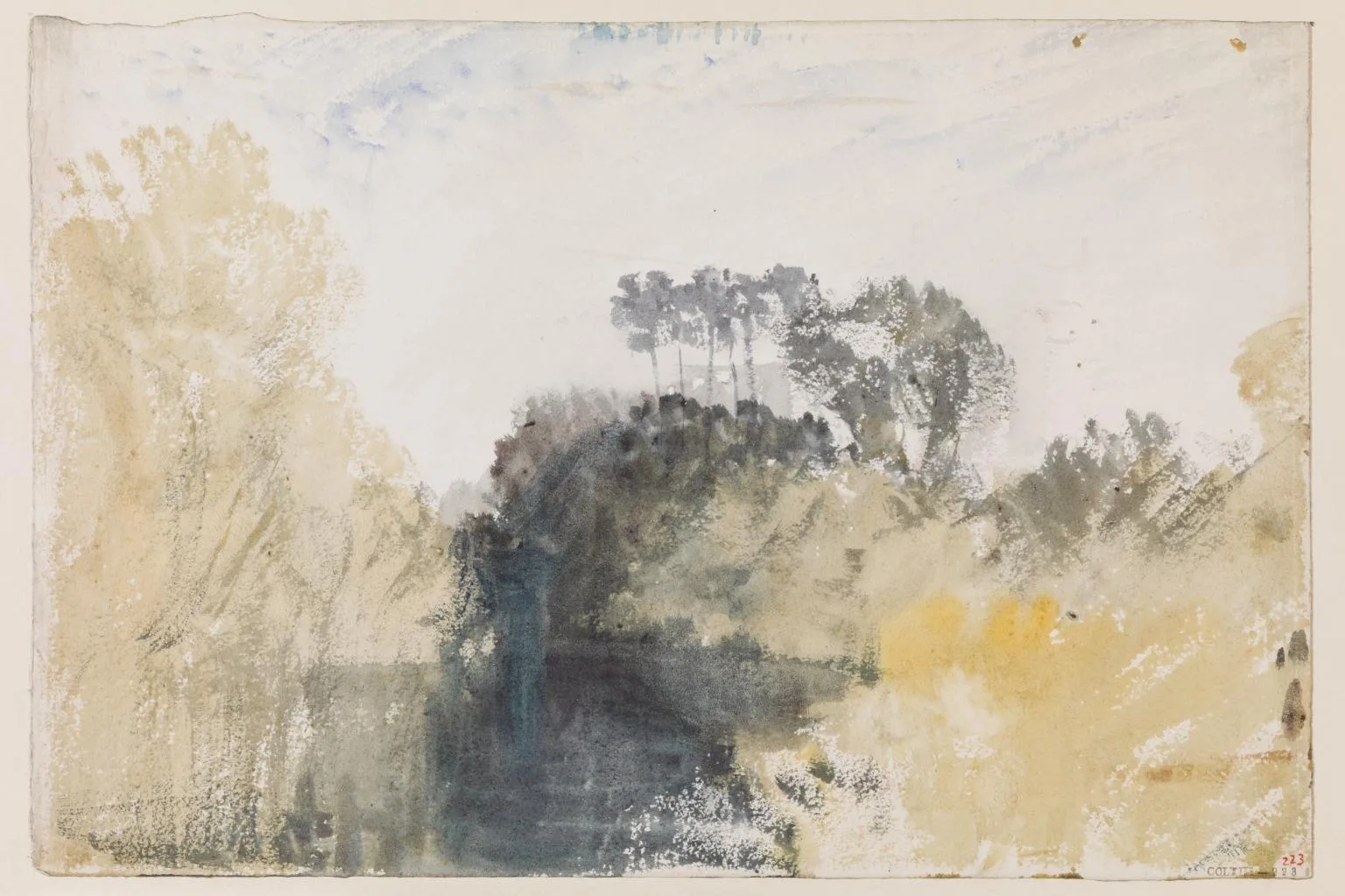 A River, with Steep and Wooded Banks