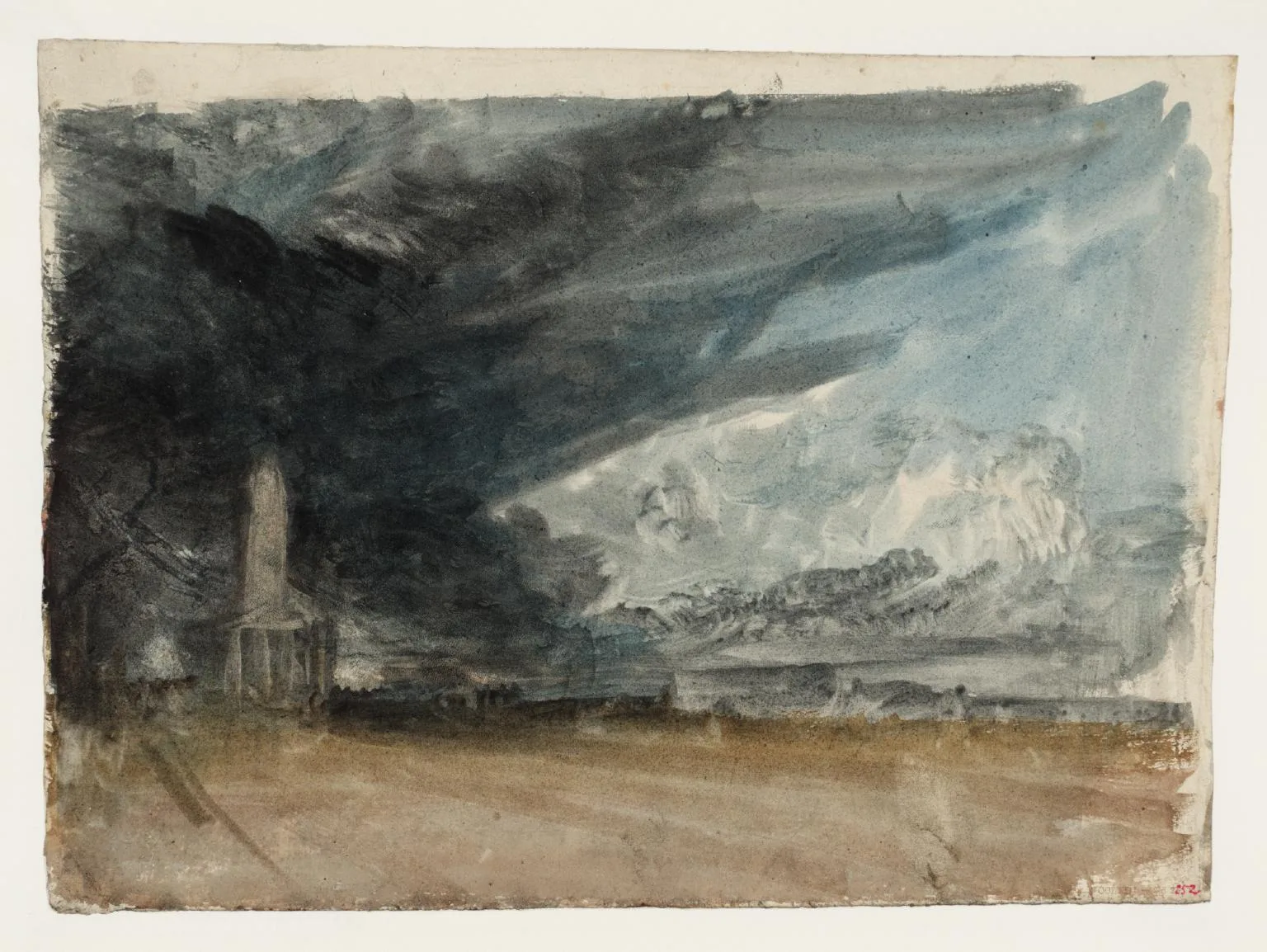 A Stormy Landscape with an Obelisk and a Classical Portico